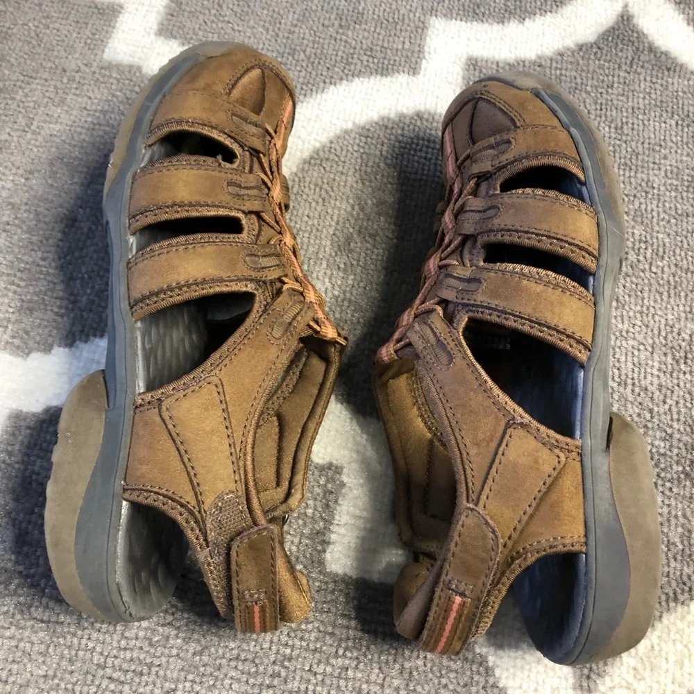 Clarks Sandals Womens Size 9 Fisherman Brown Adjustable Summer - Picture 7 of 9